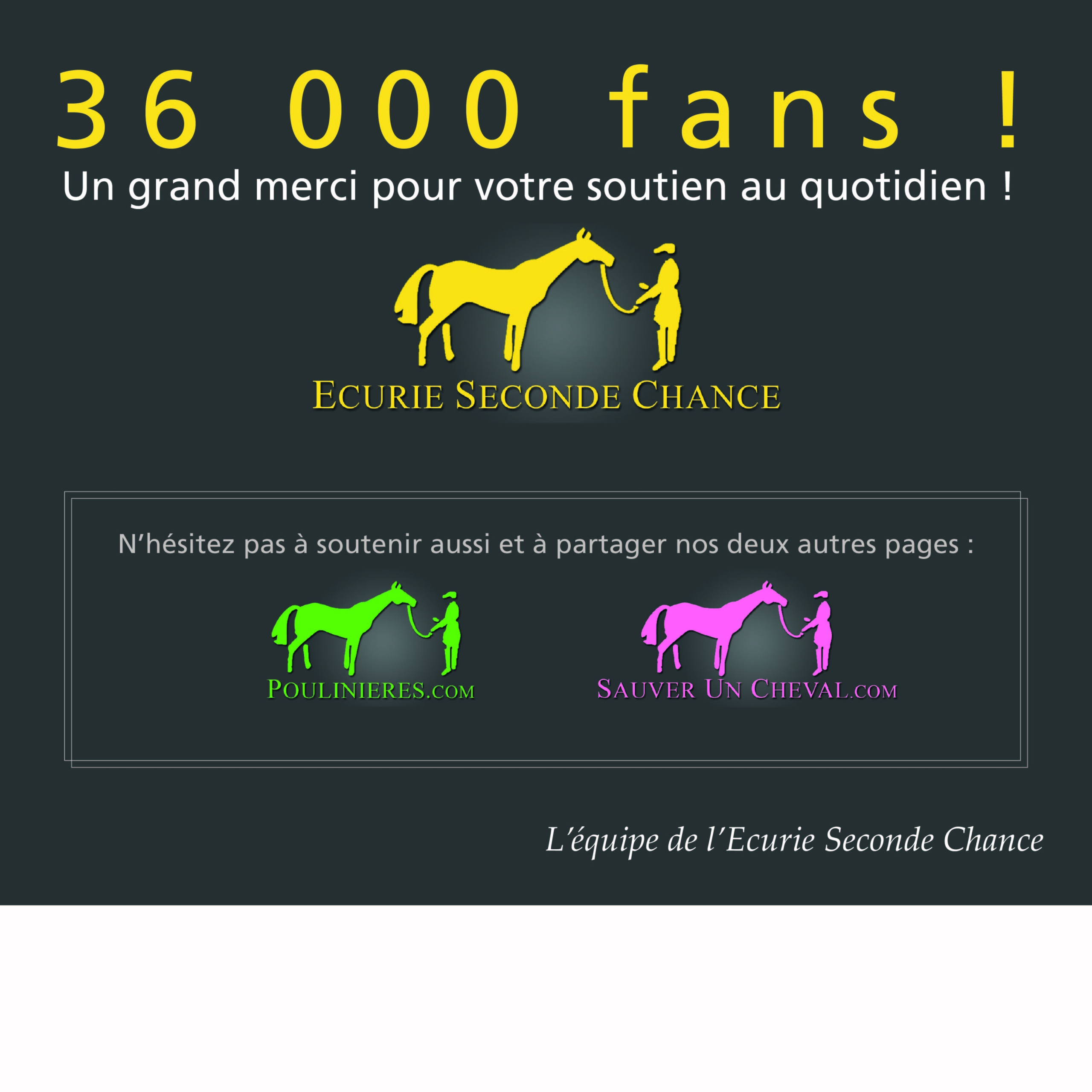 36 000 fans sur notre page facebook ! Merci de votre soutien au quotidien